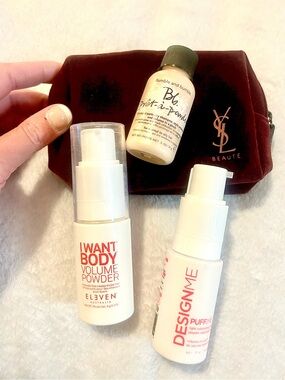 3 Hair Powders + Yves Saint Laurent makeup bag
